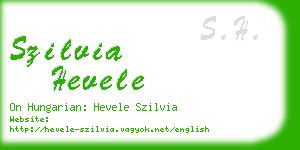 szilvia hevele business card